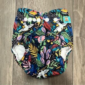 Alva Baby Bird of Peace Christmas Holiday Patter Cloth Diaper Cover and Insert